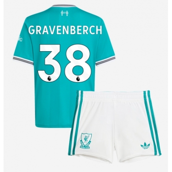 Billige Fotballdrakt Liverpool Ryan Gravenberch #38 Replika Tredjedraktsett Barn 2025-26 Kortermet (med bukser)